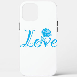 Floral Elegance: Love Illustrated with Rose iPhone 12 Pro Max Case