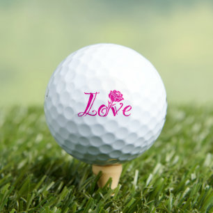Floral Elegance: Love Illustrated with Rose Golf Balls