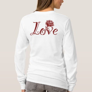 Floral Elegance: Love Illustrated with Rose T-Shirt
