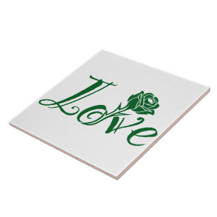 Floral Elegance: Love Illustrated with Rose Tile
