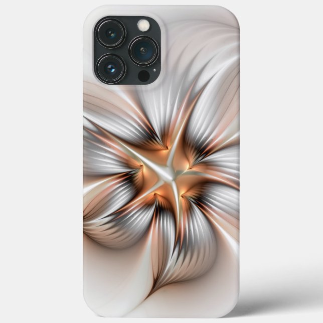 Floral Elegance Modern Abstract Fractal Art Case-Mate iPhone Case (Back)
