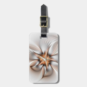 Floral Elegance Modern Abstract Fractal Art Luggage Tag