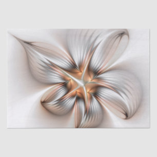 Floral Elegance Modern Abstract Fractal Art Tissue Paper