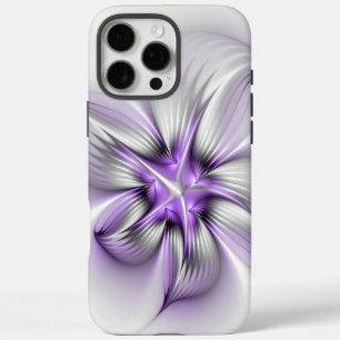 Floral Elegance Modern Abstract Violet Fractal Art iPhone 16 Pro Max Case