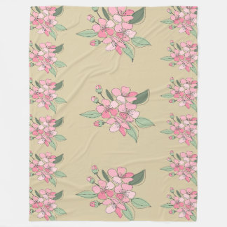 Floral Elegance Pattern Fleece Blanket
