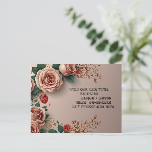 Floral Elegance  Postcard (Standing Front)