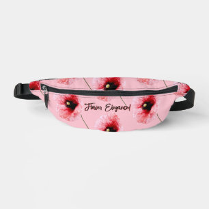 Floral Elegance Red 2 Bum Bags