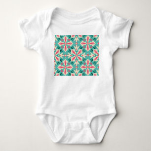 Floral elegance: seamless vintage motif. baby bodysuit