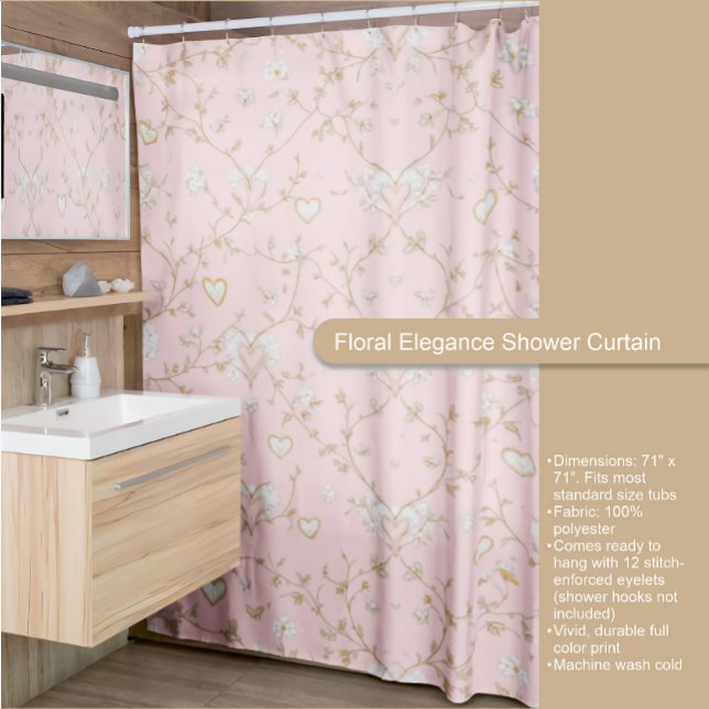 Floral Elegance Shower Curtain (Creator Uploaded)