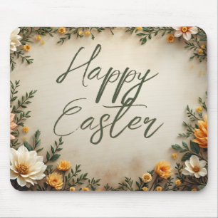 Floral Elegance - Springtime Easter Greetings Mouse Mat