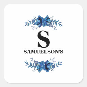 Floral Elegance Square Sticker