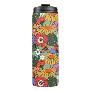 floral elegance thermal tumbler