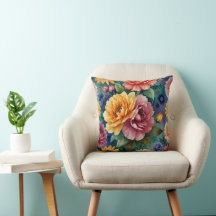  🌸 Floral Elegance Throw Pillow 🌸 
