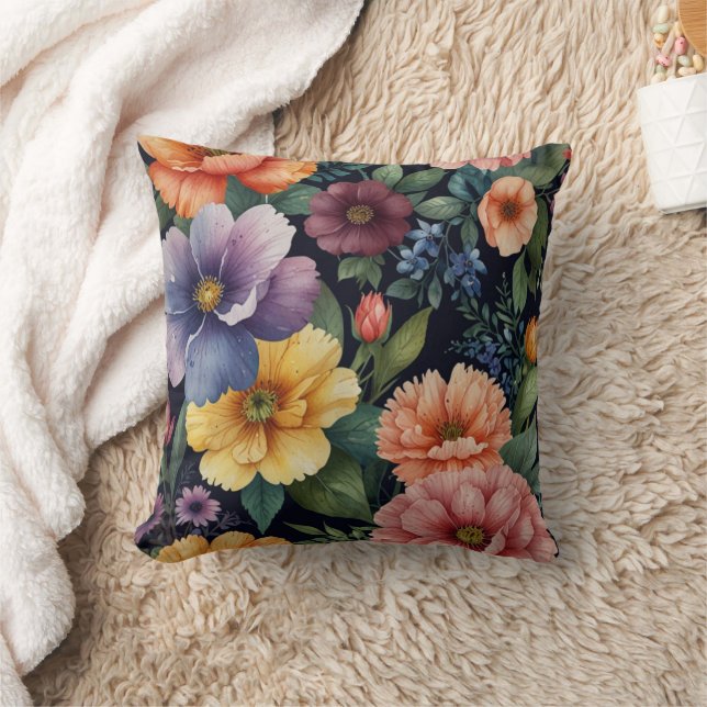 🌸 Floral Elegance Throw Pillow 🌸  (Blanket)
