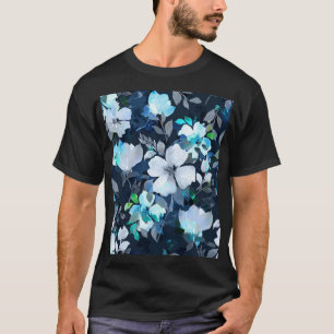 Floral Elegance Watercolor Pattern T-Shirt