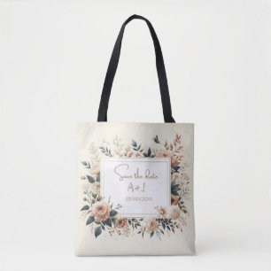 Floral Elegance: Wedding Essentials Tote 