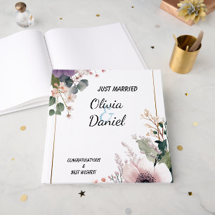 💍 Floral Elegance Wedding Guest Book 🌸💍