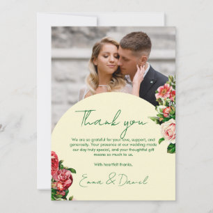 Floral Elegance Wedding Thank You Card