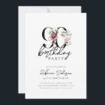 Floral Elegant 90th Birthday Invitation<br><div class="desc">Floral Elegant 90th Birthday Invitation</div>