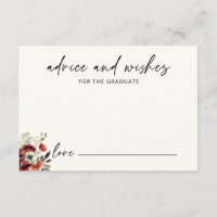 Floral Elegant Advice for the Graduate Graduation 