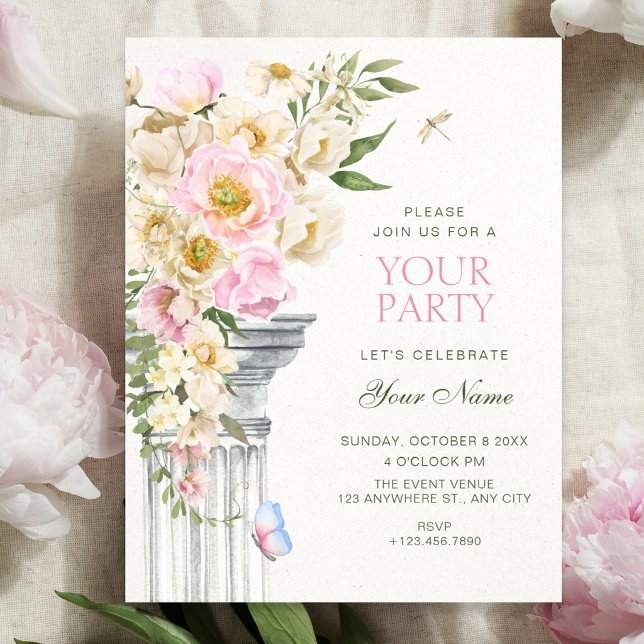 Floral elegant aesthetic  invitation (Creator Uploaded)