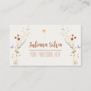 Floral Elegant and Minimal  Business Card