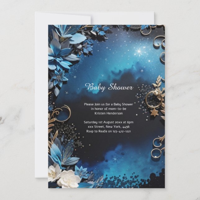 Floral Elegant Baby Shower Invitation (Front)