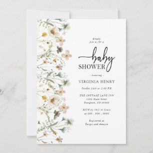 Floral Elegant Baby Shower Invitation