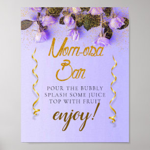 Floral Elegant Baby Shower Mimosa Bar Sign