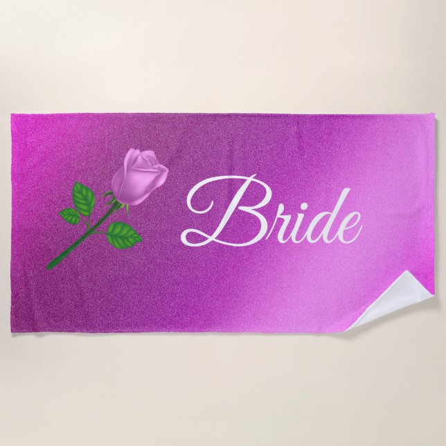 Floral Elegant Beach Towel (Front)