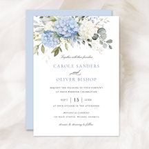Floral Elegant Blue Hydrangea Greenery Wedding