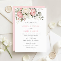 Floral Elegant Blush Pink Greenery Wedding