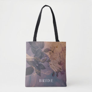 Floral Elegant Boho Purple Fantasy Bride to Be Tote Bag