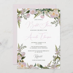 Floral Elegant Bridal Shower Invitation 