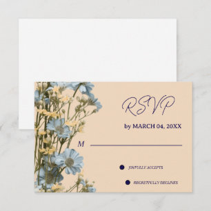 Floral Elegant Classic Wedding RSVP Card