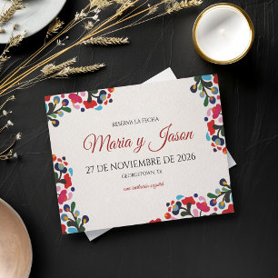 Floral Elegant Colorful Fiesta Spanish Wedding Save The Date