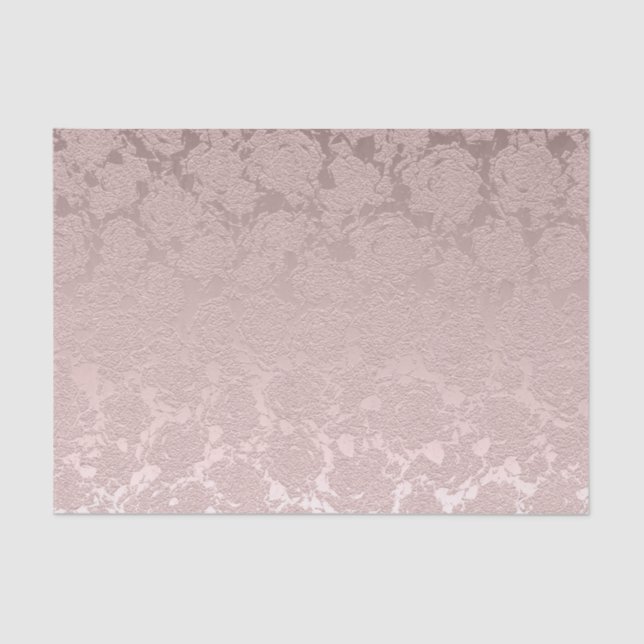 Floral Elegant Dusty Rose Dusty Pink Modern Chic Tissue Paper (Front)