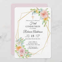 Floral elegant First Communion Religious event