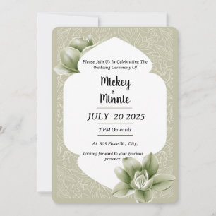 Floral Elegant Floral Wedding card