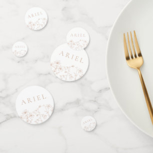Floral elegant girly birthday party confetti