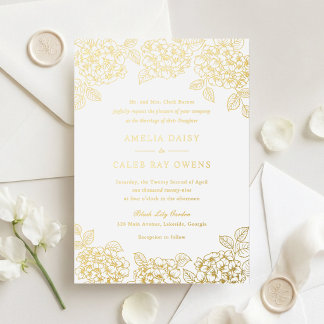 Floral Elegant Hydrangea Wedding Gold