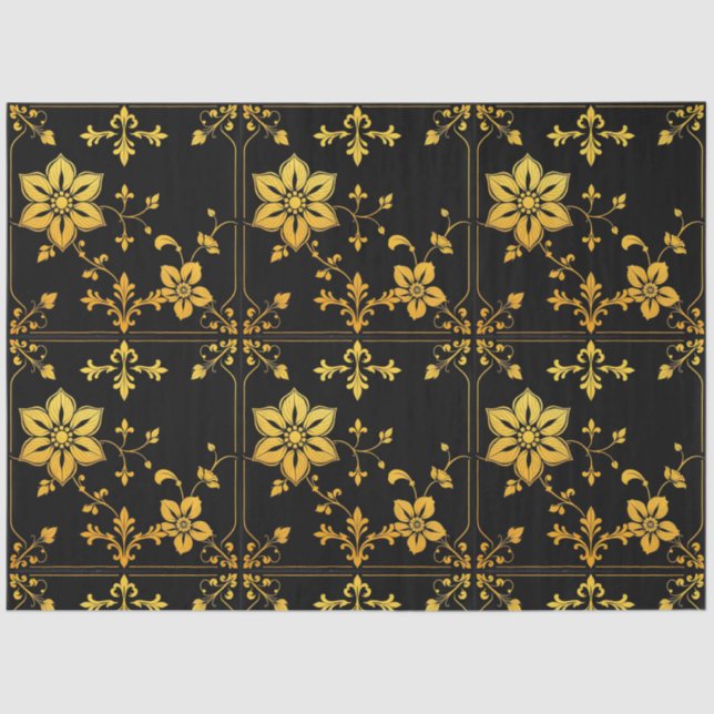 Floral Elegant Luxury Popular Collection Tissue Paper (Front)