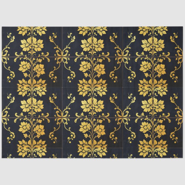 Floral Elegant Luxury Trendy Collection Tissue Paper (Front)