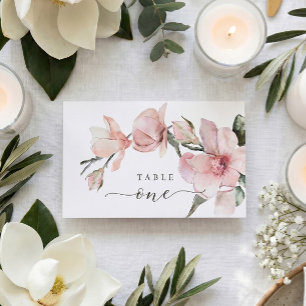 Floral Elegant Magnolia Wedding Table Place Card