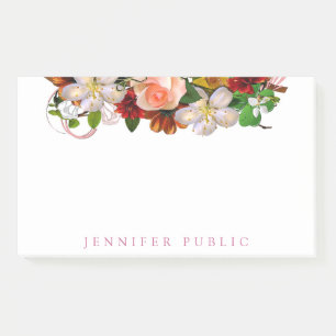 Floral Elegant Modern Watercolor Colourful Templat Post-it Notes