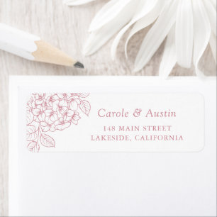 Floral Elegant Pink Hydrangea Address