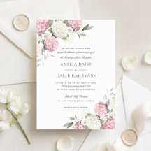 Floral Elegant Pink Hydrangea Greenery Wedding