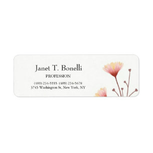 Floral Elegant Plain Simple Professional