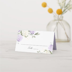 Floral Elegant Purple Hydrangea Place Card