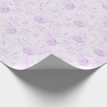 Floral Elegant Rose Purple Pattern Wrapping Paper<br><div class="desc">This elegant floral wrapping paper perfect for decoupage and wedding gift wrap features purple roses with a damask leave pattern in the background. Designed by world renowned artist ©Tim Coffey</div>